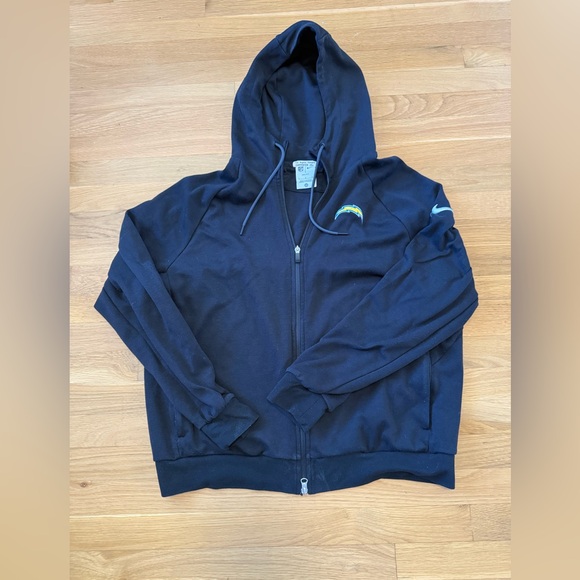 Nike NFL LAChargers Player Issued Hoodie Tariq Carpenter Men's Large Black/Navy
